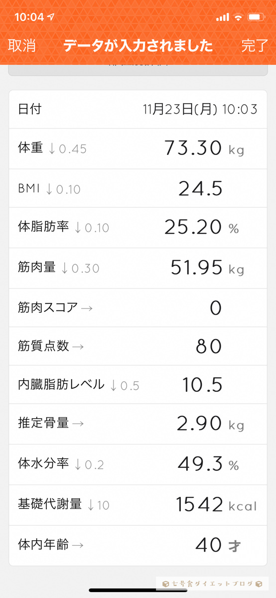 【6日目】七号食ダイエット