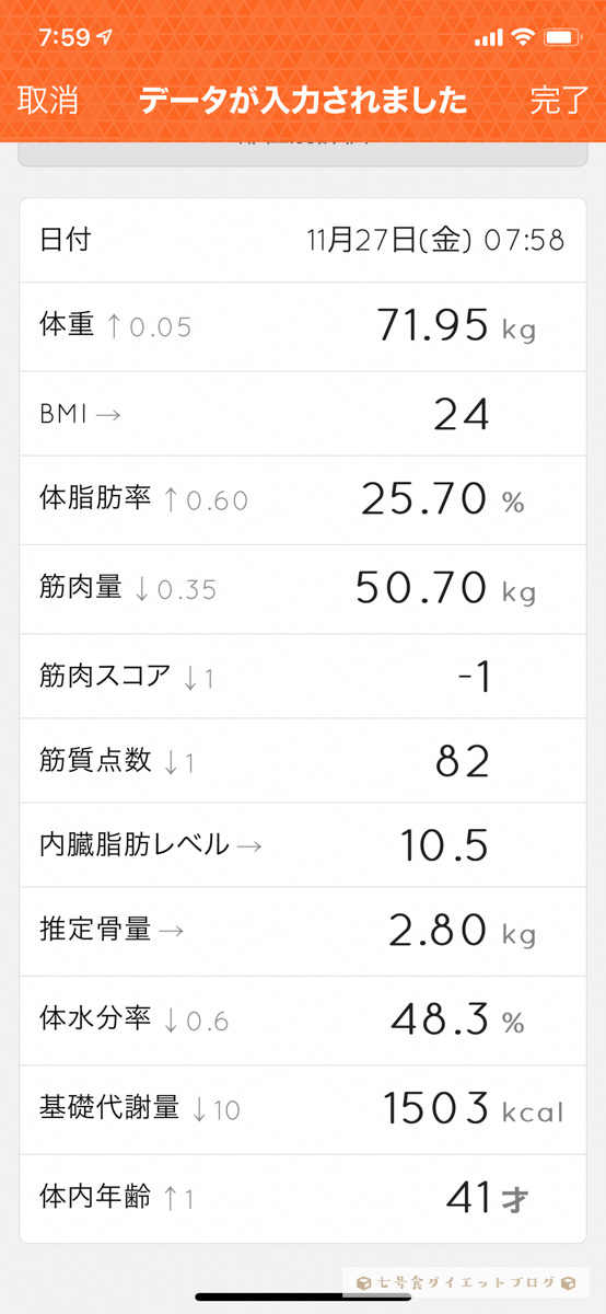 【10日目】七号食ダイエット