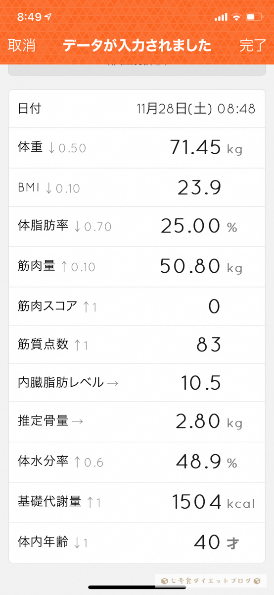 【11日目】七号食ダイエット